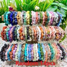 7/14/28 Pcs/Set Natural Stone Adjustable Beaded Bracelet, Asymmetrical Stone Bracelet Suitable For Men And Women, Ideal For Daily Wear And Gift-Giving