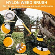 8 Inch Nylon Brushcutter Strimmer Brush Head For Moss And Path  Removal - one-size - View 8