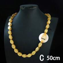Collar nupcial árabe de lujo de 50/80/100cm enchapado en oro de 24k para mujeres musulmanas, ideal para bodas, compromiso y fiestas. Joyería elegante