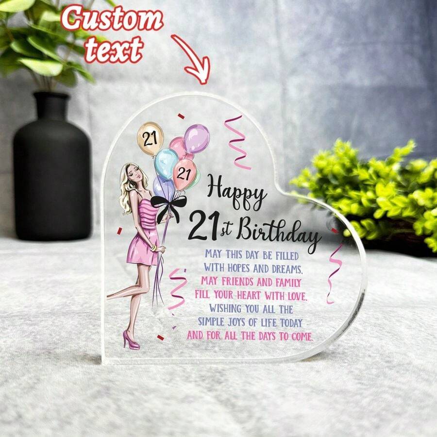 1件定制爱心花系列亚克力挂饰 - 可定制文字、姓名和专属花卉图案，寓意“爱在此滋生”。适合母亲节、生日或家居装饰，作为家人送给母亲的一份真挚礼物，传递爱与感激。 - 淺藍色 - 查看 1