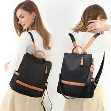 Zaino di grande capacità per donna, zaino casual semplice, borsa per laptop leggera in tessuto Oxford, borsa da viaggio antispruzzo, zaino scolastico per studenti, borsa da viaggio per impiegati, zaino multifunzionale