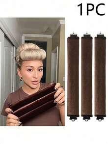 3/1 件无热卷发器隔夜吹干卷发器，配有奢华包包丝巾，无热卷发器头带，适合睡眠，无热卷发器头带带钩，适合所有发质，适合大波浪卷发和睡前卷发，3 厘米超大直径，非常适合懒散的人、返校、旅行度假必需品、女士发饰