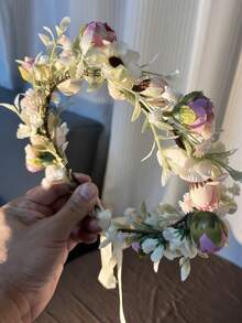 手工旋转真花花环，气质优美，时尚，适合各种场合