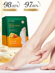 15对/10对/5对/3对/2对维生素E、麦卢卡蜂蜜滋养足膜、烟酰胺美白足膜、山羊奶保湿长管足膜柔肤亮肤