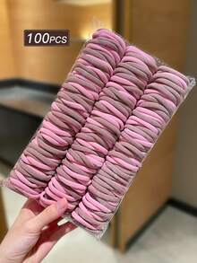 100/200/300/500 Stück einfache elastische Haargummis für Frauen, vielseitige Lässig Haaraccessoires für Pferdeschwanz, Zöpfe. Geeignet für den täglichen Gebrauch, alle Jahreszeiten, Schulmaterial, Frauenzubehör, Haarseil Kopfzubehör