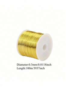 100M/Roll Gold Silver Color Metal Wire,High-Quality Stainless Steel Jewelry Wire,Non-Fading, Non-Rusting, High-Color Fastness, Durable, For Bracelet Necklace DIY Colorfast Beading Wire,Jewelry Cord,String Handcraft Making