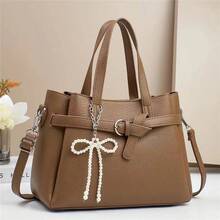 Women Top Handle Bags - 卡其色 - 查看 2