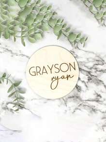 1pc Custom Kids Teen Announcement Sign, Kids Birth Plaque, Personalized Wooden Birth Name Plaque, Hello World Reveal Photo Props, Perfect New Parent Souvenirs, Etsy Baby Birth Announcement Multi-Functional, Ornamental, Adhesive Exquisite, Stylish Back To School