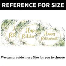 1pc Happy Retirement Backdrop - Eucalyptus Leaves Retirement Party Decorations - Sage Green Greenery Congrats Photo Booth Prop