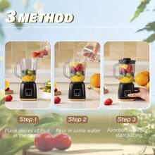 This USB Rechargeable Portable Blender Is Equipped With An LED Display And Ice Crushing Function, With A 1500mAh Battery Capacity. It Is Compact And Portable, Suitable For Making Milkshakes, Juices And Fresh Drinks. It Has A Detachable Design For Easy Cleaning, 36V Voltage, And Is An Ideal Kitchen Tool With A Transparent Cup Body.