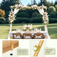 Over The Table Rod Stand With Clamps, Gold Metal Over Table Hanging Rail For Decorations, Adjustable Length, Table Arch Hanging Rail For Wedding, Birthday, Party Decor - Dorado - Ver 11