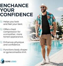 Gynecomastia Compression Shirt For Men - Slimming Undershirt Tank Top - màu đen - Xem 5