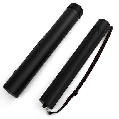 DEWEL アジャスターケース 2個セット 丸筒 図面・紙面ポスターケース 釣り用ロッドケース 21段調節 A1/B1収納可能 フリーケース プレイマット 防滴 防雨 収納 持ち運び サイズ調節可能 収納可能 (内径:8.5cm 全長:56.5-87.5cm) 蓋＆ショルダーストラップ付き 丸筒型デザインケース