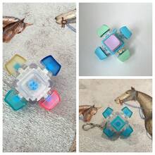 1/6PCS Decompression Toys Keyboard Clicker Toy Keyboard Cube Mechanical Key Button Stress Relief For Adult Gifts To Relief Pass Time (Chain Color And Style Are Random) - Multicolor - View 5