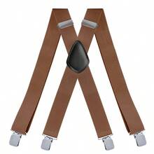 Tirantes X-Back anchos y ajustables de color sólido para hombres y mujeres, de alta resistencia con clips, accesorios de otoño-invierno, disfraz de Halloween, adecuados para adolescentes, jóvenes, hombres, uso casual, al aire libre, deportivo, vacaciones, regalos de graduación, cumpleaños, uso diario