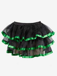 Women's Tulle Bustle Skirt Steampunk Skirt Women Dress Overskirt Costume Cosplay Halloween Costume - 綠色 - 查看 4