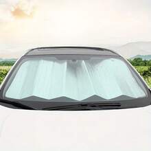 1pc 130*60cm Car Sunshade - Heat Insulation, UV Protection Windshield Cover For Parking Lot