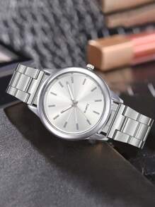 1/2/3/4/7 Stücke - Luxus Damen Quarz Uhr, Damen Edelstahl Ultradünn Mode Uhr, rundes Ziffernblatt, elegant und modisch, passend zu Alltagskleidung, vielseitige Damen Uhr für verschiedene Anlässe geeignet.
