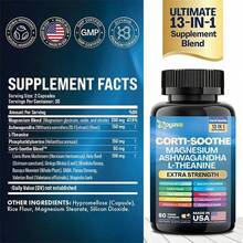 Soothe & SmoothBundle Cortisol AndMyoinositol All-In-One Supplement -MultivitaminCombo WithExtraStrengthingredients-MADE IN USA - Blue Magnesium - View 1