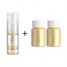 Espray de Brillo Comestible - 8 Colores Spray Brillante de Pastel Polvo Brillante Metálico Chispas para Decorar Galletas Chocolate Fresa, 5g/Botella