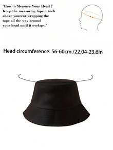 1 件男女通用双面纯色户外太阳帽，时尚防晒渔夫帽 - 彩色 - 查看 9