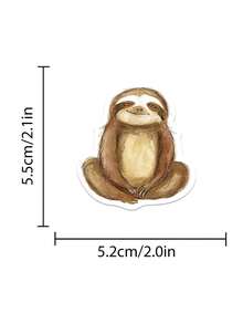 50pcs/Set Funny Retro Cartoon Animals Stickers, DIY Aesthetic Decorative Decals For Laptop Water Bottle Luggage Notebook Guitar Phone Stationery Sticker