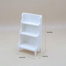 1pc Realistic Storage Rack Model, 3-Tier Display Shelf Miniature, Fruit & Vegetable Market Rack, Miniature Golden Candle Holder, Mini European Candle Holder, Realistic Vintage Candle Lamp, Miniature Western Restaurant Scene Decor, Home Decor Accessory, Dollhouse Furniture, Halloween, Christmas Party Decoration, Gift