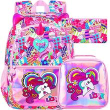 3Pcs Unicorn Backpack For Girls, 16.5" Kids Rainbow Bookbag With Lunch Box?Ightweight Backpacks Set For Kindergarten/Preschool/Elementary School (Pink) - 16.5 Backpack - View 12