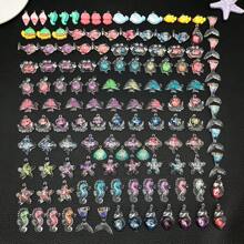 10/20/30pcs Random Mix Ocean Animal Resin Charms Cute Cartoon Sea Animal Pendants Sea Creature Charms Lovely Marine Life Hang Ornament For DIY Crafts Earring Necklace Keychain Jewelry Making