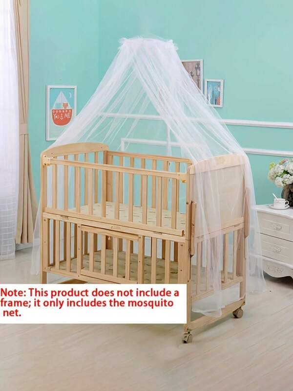 1pc Baby Crib/Kids Bed Mosquito Net With Glow-In-The-Dark Star Canopy, Baby Crib Protectors Hanging Mosquito Net, Tent Kids Baby Bedding ,White Princess Style, Fits 1.5m Beds, For Daily Use