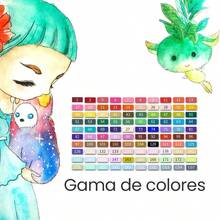 Raganet, 100 Plumones Doble Punta, Marcadores Punta Ancha y Delgada, No Tóxicos, De Dibujo Profesional y Para Niños, Exterior Color Negro (100 Colores Diferentes) - 1 - Ver 3