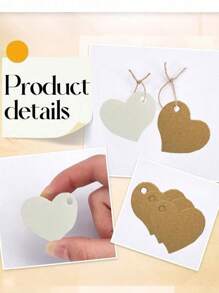 100 Pieces Blank Kraft Heart Gift Tags, Kraft Heart Gift Tags With Drawstrings, Hollow Baking & Clothing Labels, Blank Graffiti Hang Tags, Kraft Tags With String, DIY Blank Hang Tags For Wedding/Mother's Day/Party/Graduation, Gift Wrapping, Home Decoration, DIY Crafts, Baking Wrapping, Party Decoration, Valentine's Day