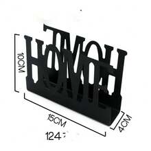 1PC Metal Napkin Holder - An Elegant Vertical Desktop Tissue Holder With A Complex Black Design, Perfect For Home, Hotel Or Cafe Decoration - Black - View 17