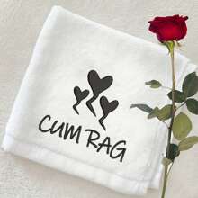 1pc, 30*30cm Creative Naughty Towel, Lover's Anniversary Gift For Boyfriend/Husband Birthday