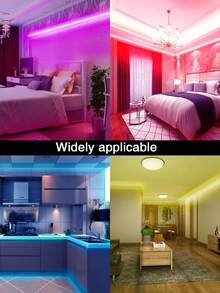 NBBUFF Dải đèn LED 100ft dùng trang trí nhà cửa, đèn thông minh có điều khiển từ xa bằng ứng dụng, hẹn giờ, độ sáng có thể điều chỉnh, tích hợp mic, đồng bộ nhạc, đổi màu cho phòng bếp, trang trí tiệc, đèn nền TV, phụ kiện chơi game - Bộ điều khiển mini - Xem 11