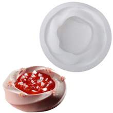 7-Inch Nonstick Silicone Mousse Cake Mold, Suitable For Spiral Cookies, French Desserts, Cheesecake, Lollipops, Chocolate, Soap, Candles, Glazes, Cake Containers