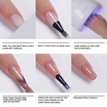 6Colors 15ml Gel Nail Polish Series Starter Pure Soak Off No Wipe Nail Gel Polish Suitable For All Seasons