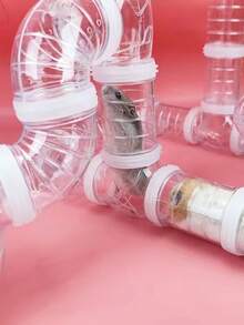 Set de 8 piezas de accesorios para modificar la jaula de hámster, tubos de conexión DIY, túnel de ejercicio, suministros para mascotas para hámster, jerbo, chinchilla, tubos móviles, tubos entrelazados