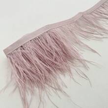两种尺寸的柔软仿羽毛流苏，8-10厘米/3.15-3.94英寸，适用于DIY工艺品、服装、婚纱、缝纫配件、服饰装饰、丝带饰边羽毛。