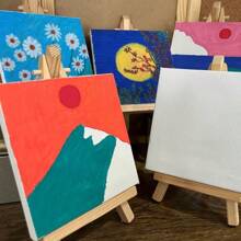 3pcs Mini Oil Painting Frames & Art Board Set, Children's Drawing Boards, Blank DIY Canvases For Painting, Ideal For Oil Painting, Personal Art, Couples Game, Beginner & Artist, Holiday Gift, School Supplies