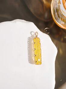 Lot de 3 pendentifs rectangulaires en cristal de verre à motif floral, couleurs mélangées aléatoires, plaqués or et cuivre, accessoires de fabrication de bijoux DIY pour collier, bracelet, boucle d'oreille, porte-clés
