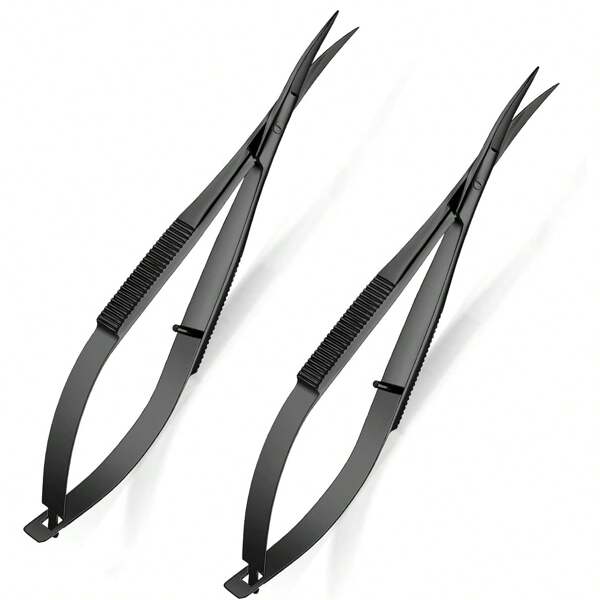 1 pieza Tijeras curvas extra finas para cutículas para hombres y mujeres, multiusos, pequeñas, para manicura, pedicura, uñas de dedos y de los pies y cutículas