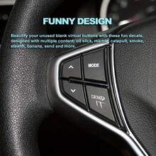 15 件创新汽车仪表板按钮贴纸套装 - 自粘乙烯基，适用于仪表板和控制面板，可重复使用且有趣的图标装饰 - 适合汽车爱好者和 DIY 爱好者，为您的车辆增添个性化，适用于汽车、卡车、笔记本电脑等各种用途