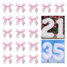 22pcs Red, Black, Red & White Bow, Flower Decorative Sewing Embellishments For Scrapbooking, Cards Making, Wedding, Birthday Party, Christmas Gifts, Women Fashion Headpiece, Elegant Party Supplies, Ribbon Bows, Decorative Bows - Large - View 4
