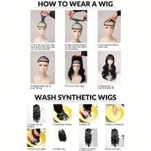 Long Straight Headband Wig For Women - Highlight Brown & Black Synthetic Hair, Versatile For Daily And Party Wear, Elastic Net Cap Design, Hair Wig - Black Mixed Brown - View 4