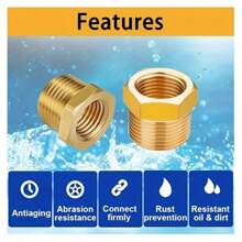 1/6/12pcs 3/4" To 1/2" Internal Threaded Adapter, Suitable For Kitchen, Bathroom, RV Plumbing And Various Piping Connections, High Pressure Pipe Connector