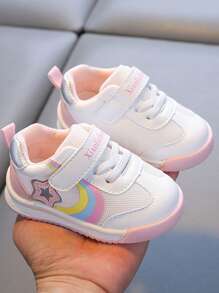 Zapatillas de bebé impermeables, suaves y antideslizantes, con suela blanda, aptas para niños y niñas de 1 a 4 años, para uso en interiores y exteriores, zapatos casuales para caminar con y banda elástica, fáciles de poner y quitar, zapatos de entrenamiento para niños pequeños