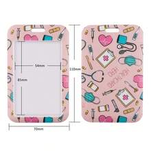 1 件粉色身份证夹，带挂绳，简约休闲，适合日常使用学校用品，返校 - 粉色 - 查看 2