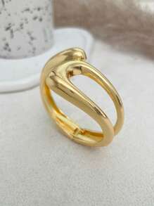 1 Peça Vintage Bracelete de Gargantilha Criativa de Moda Exagerada de Metal Geométrico Assimétrico com Design de Gota d''Água Oca, Joia Punk Minimalista Grossa, Adequada para Uso Diário, Férias, Diferentes Festas e Acessório de Banquete para Mulheres