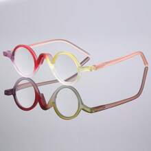 1 buc Ochelari de citit rotunzi retro pentru bărbați, vintage, mici, personalizați, eleganți, ușori, de înaltă calitate, vedere clară pentru computer, citit, jocuri, disponibili în 100-350 de grade